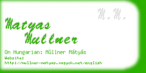 matyas mullner business card