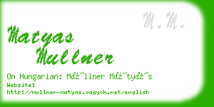 matyas mullner business card